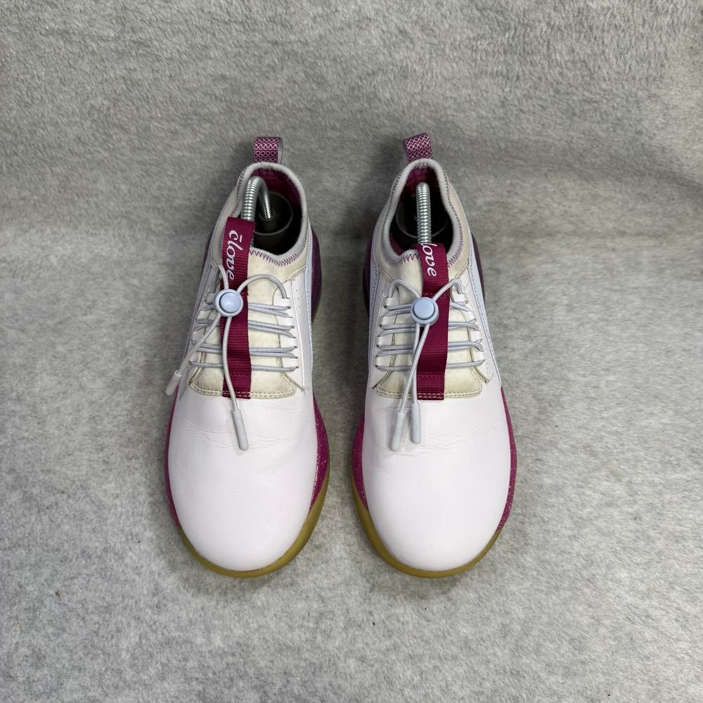 Women's White, Pink & Purple Lightweight Athletic Sneakers - Picture 3 of 10